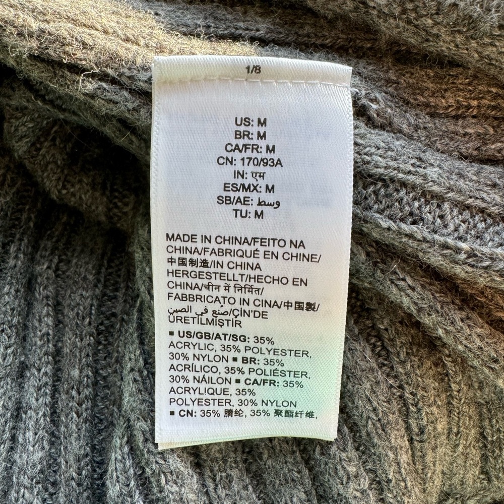 Extra Long Drop Shoulder Gray Sweater Robe - Picture 8 of 12